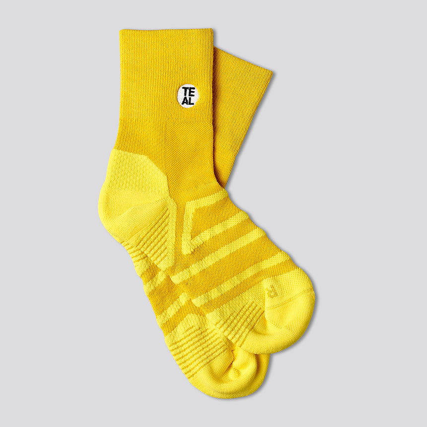Performance Sock Mid: Yellow/Sulphur