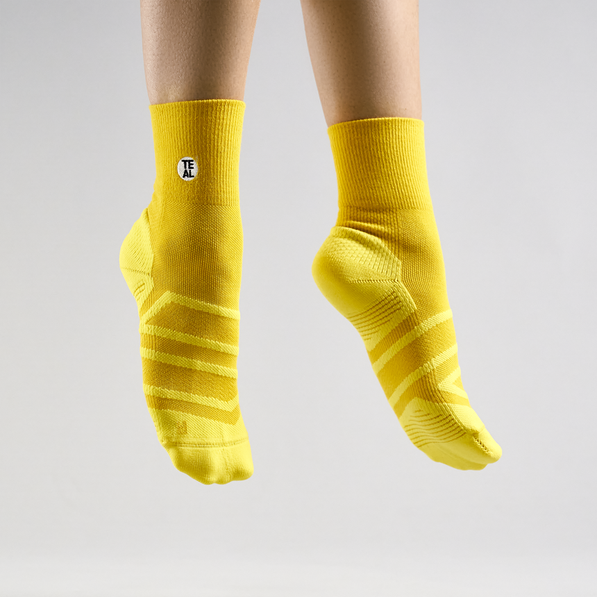 Performance Sock Mid: Yellow/Sulphur
