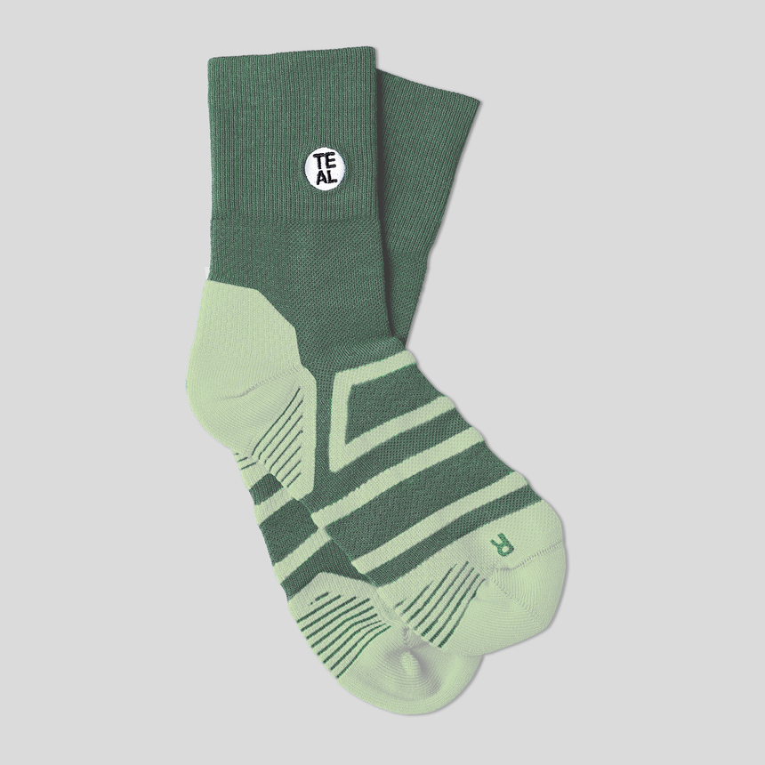 Performance Sock Mid: Olive/Lint