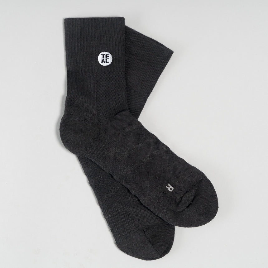 Performance Sock Mid: Black/Black