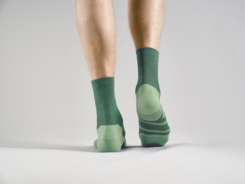 Performance Sock Mid: Olive/Lint